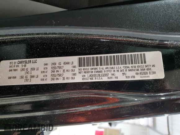 2008 Jeep Wrangler Unlimited X с VIN 1J4GA39128L632897, выставлен на аукционе Copart как лот 55282115 с пробегом 167 844 миль миль и Списание • Salvage title. История ставок и продаж доступна на DreamBid. Изображение 12.