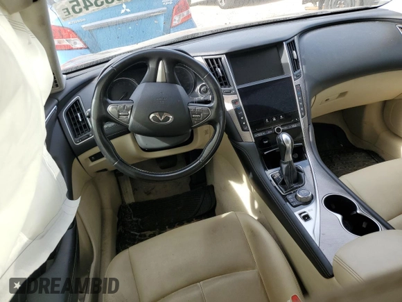 2017 Infiniti Q50 Signature Edition with VIN JN1EV7AP0HM739324, listed as a Copart auction lot 43063345 with 124,406 mi miles and Salvage Title. Bid and sale history available at DreamBid. Image 8.