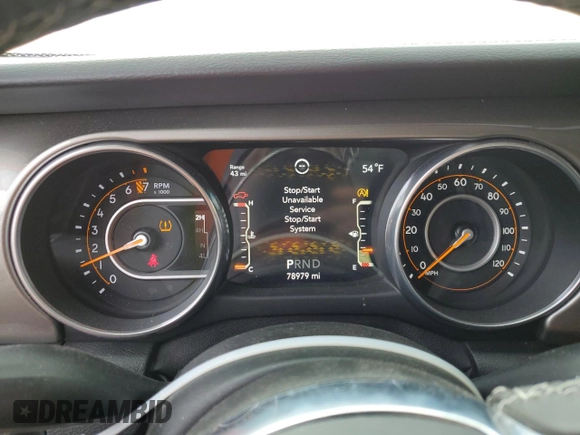 2018 Jeep Wrangler Unlimited Sahara z VIN 1C4HJXEG3JW248594, wystawiony jako Copart lot #46171035 z przebiegiem 78 979 mil mil oraz Szkoda całkowita • Salvage title. Historia ofert i sprzedaży dostępna na DreamBid. Obrazek 9.