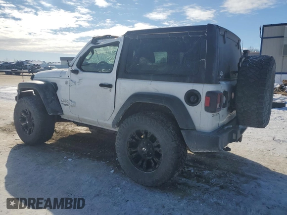 2020 Jeep Wrangler Sport S with VIN 1C4GJXAN7LW155533, listed as a Copart auction lot 44885625 with 40,045 mi miles and Salvage title. Bid and sale history available at DreamBid. Image 2.
