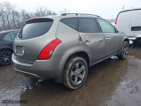 2004 Nissan Murano SE with VIN JN8AZ08W84W307524, listed as a IAAI auction lot 41563833 with 209,634 mi miles. Bid and sale history available at carsss.com. Image 4.