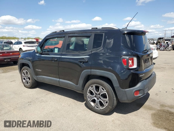 2015 Jeep Renegade Limited with VIN ZACCJBDT4FPB26634, listed as a Copart auction lot 52009035 with 92,995 mi miles and Salvage title. Bid and sale history available at DreamBid. Image 2.