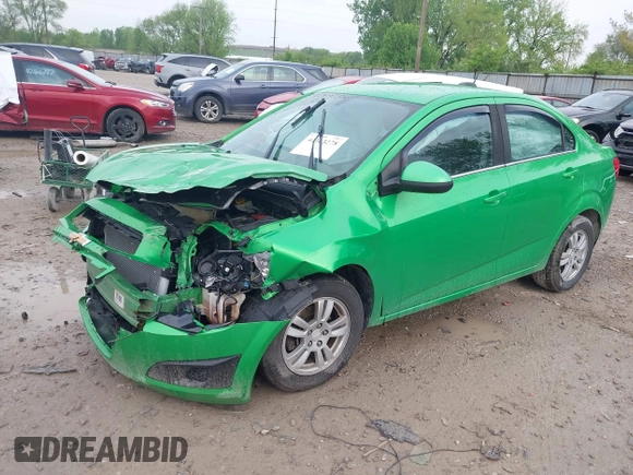 2015 Chevrolet Sonic LT with VIN 1G1JC5SB8F4168860, listed as a IAAI auction lot 42163278 with 102,855 mi miles and . Bid and sale history available at DreamBid. Image 2.