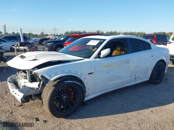 2021 Dodge Charger Scat Pack Widebody with VIN 2C3CDXGJ4MH526419, listed as a IAAI auction lot 41681864 with 31,671 mi miles. Bid and sale history available at carsss.com. Image 16.