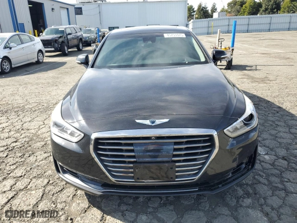 2018 Genesis G90 3.3T Premium with VIN KMHG34JA2JU043474, listed as a Copart auction lot 45755975 with 95,790 mi miles and Salvage Title. Bid and sale history available at carsss.com. Image 5.