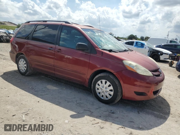 2006 Toyota Sienna CE with VIN 5TDZA23C96S452816, listed as a Copart auction lot 50562405 with 215,949 mi miles and Salvage Title. Bid and sale history available at carsss.com. Image 4.