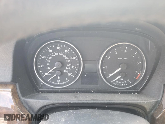 2007 BMW 3 Series 328i with VIN WBAVA37527NL15737, listed as a Copart auction lot 52809515 with Not provided miles and Salvage title. Bid and sale history available at DreamBid. Image 9.