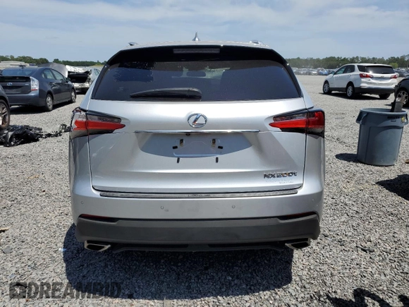 2017 Lexus NX 200t with VIN JTJYARBZXH2054810, listed as a Copart auction lot 54568605 with 62,391 mi miles and Salvage title. Bid and sale history available at DreamBid. Image 6.