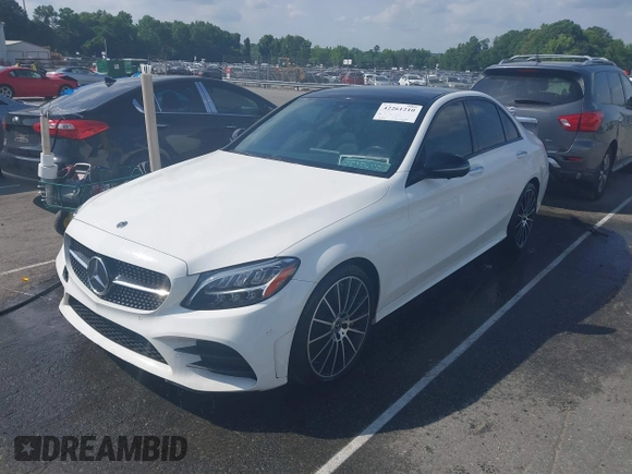 2020 Mercedes-Benz C 300 with VIN 55SWF8DB0LU326579, listed as a IAAI auction lot 42261210 with 85,930 mi miles and . Bid and sale history available at DreamBid. Image 2.