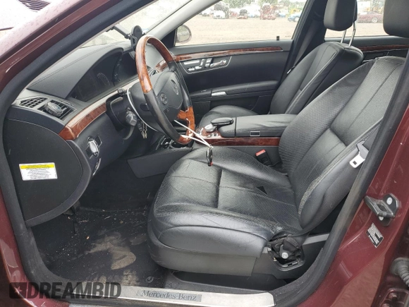 2008 Mercedes-Benz S 550 with VIN WDDNG86X98A194012, listed as a Copart auction lot 57961635 with 158,747 mi miles and Salvage title. Bid and sale history available at DreamBid. Image 7.