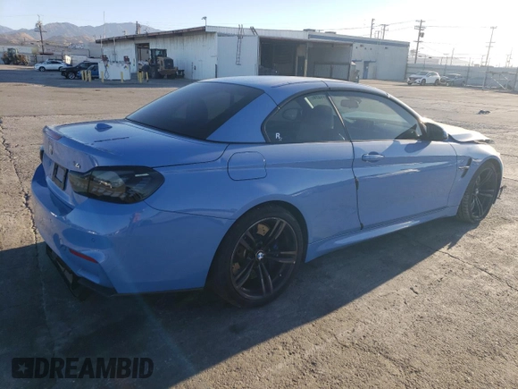 2017 BMW M4 with VIN WBS3U9C57HP970954, listed as a Copart auction lot 84011474 with 56,882 mi miles and Salvage Title. Bid and sale history available at carsss.com. Image 3.