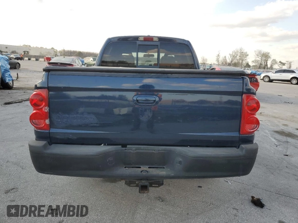 2007 Dodge Dakota SLT with VIN 1D7HE48K97S181024, listed as a Copart auction lot 44244355 with 110,016 mi miles and Salvage Title. Bid and sale history available at DreamBid. Image 6.