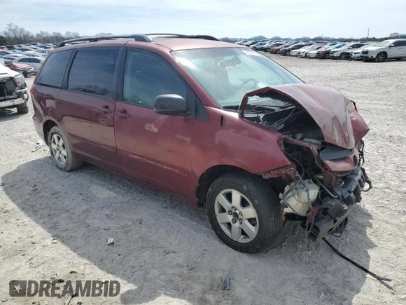 2008 Toyota Sienna CE with VIN 5TDZK23C48S189179, listed as a Copart auction lot 49672355 with 271,473 mi miles and Salvage Title. Bid and sale history available at DreamBid. Image 4.