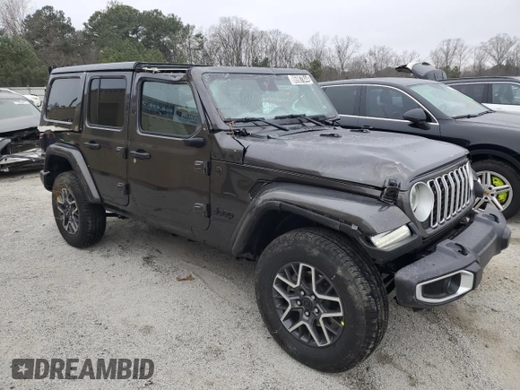 2025 Jeep Wrangler Sahara with VIN 1C4PJXEN9SW526216, listed as a Copart auction lot 86907844 with 921 mi miles and Clean Title. Bid and sale history available at DreamBid. Image 4.