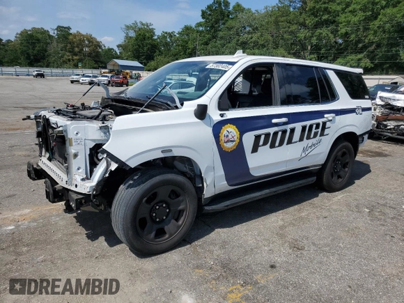 2021 Chevrolet Tahoe Commercial z VIN 1GNSCLED3MR458377, wystawiony jako Copart lot #57302405 z przebiegiem 26 846 mil mil oraz Szkoda całkowita • Salvage title. Historia ofert i sprzedaży dostępna na DreamBid. Obrazek 1.