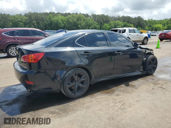 2009 Lexus IS with VIN JTHBK262095095309, listed as a Copart auction lot 53967055 with 202,914 mi miles and Salvage Title. Bid and sale history available at carsss.com. Image 3.