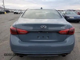 2024 Infiniti Q50 Red Sport 400 with VIN JN1FV7DPXRM660535, listed as a Copart auction lot 82416994 with 2,822 mi miles and Salvage Title. Bid and sale history available at DreamBid. Image 6.