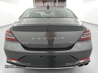 2023 Genesis G70 2.0T with VIN KMTG34TA9PU128257, listed as a Copart auction lot 75609134 with 21,969 mi miles and Salvage Title. Bid and sale history available at carsss.com. Image 6.