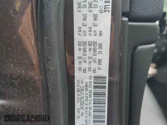 2020 Jeep Grand Cherokee Trailhawk with VIN 1C4RJFLT4LC232102, listed as a Copart auction lot 57232045 with 26,579 mi miles and Non repairable. Bid and sale history available at DreamBid. Image 13.