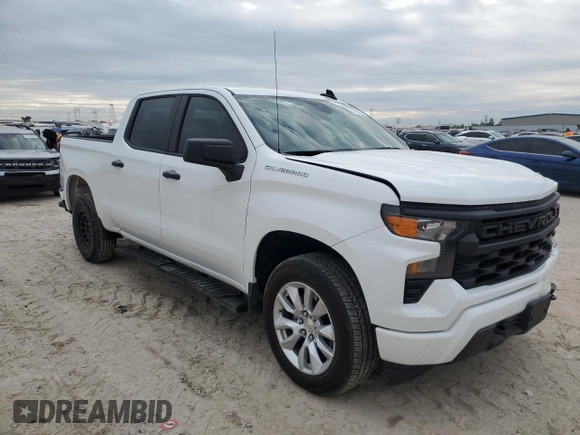2024 Chevrolet Silverado 1500 Custom with VIN 3GCPABEK4RG267443, listed as a Copart auction lot 87958345 with Not Provided miles and Salvage Title. Bid and sale history available at DreamBid. Image 4.