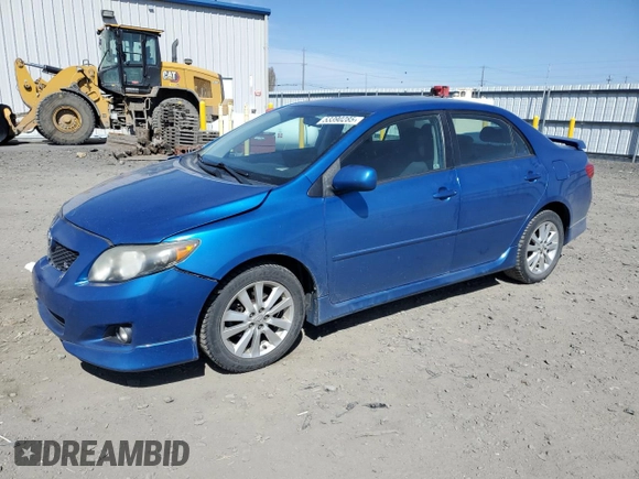 2009 Toyota Corolla with VIN 1NXBU40E79Z034678, listed as a Copart auction lot 53390285 with 173,593 mi miles and Salvage Title. Bid and sale history available at carsss.com. Image 1.