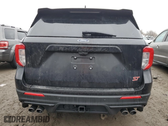 2022 Ford Explorer ST with VIN 1FM5K8GCXNGC46014, listed as a Copart auction lot 43247475 with 35,289 mi miles and Salvage Title. Bid and sale history available at carsss.com. Image 6.