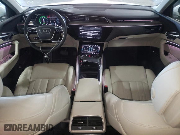 2021 Audi e-tron Prestige with VIN WA1VABGEXMB001869, listed as a Copart auction lot 52728573 with 26,110 mi miles and . Bid and sale history available at DreamBid. Image 8.
