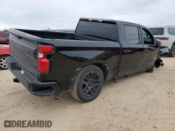 2022 Chevrolet Silverado 1500 Custom with VIN 3GCPABEK6NG528646, listed as a Copart auction lot 44184345 with 53,102 mi miles and Salvage Title. Bid and sale history available at DreamBid. Image 3.