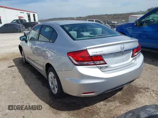 2014 Honda Civic Sedan LX with VIN 19XFB2F50EE039186, listed as a IAAI auction lot 41822494 with 116,499 mi miles. Bid and sale history available at carsss.com. Image 3.