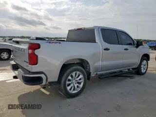 2022 Chevrolet Silverado 1500 Custom with VIN 3GCPDBEK1NG604071, listed as a Copart auction lot 54061795 with 38,961 mi miles and Salvage Title. Bid and sale history available at carsss.com. Image 3.