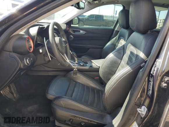 2018 Alfa Romeo Giulia Ti Sport with VIN ZARFAECN6J7575116, listed as a Copart auction lot 52331495 with 46,355 mi miles and Salvage title. Bid and sale history available at DreamBid. Image 7.