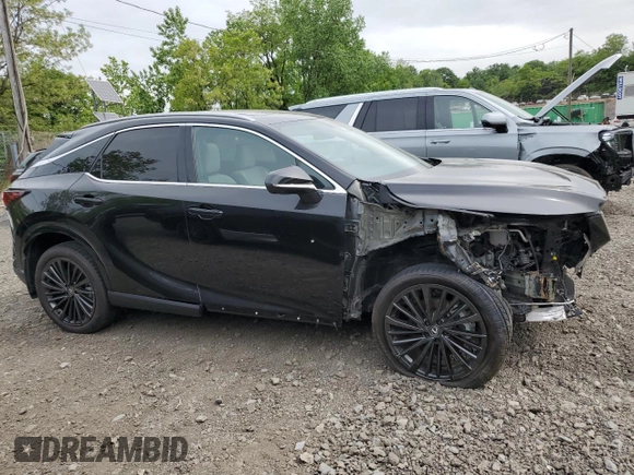 2025 Lexus RX 350 with VIN 2T2BAMCA9SC089458, listed as a Copart auction lot 58992545 with 487 mi miles and Salvage title. Bid and sale history available at DreamBid. Image 4.