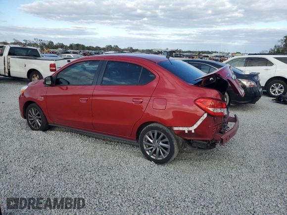 2019 Mitsubishi Mirage SE z VIN ML32F4FJ5KHF04620, wystawiony jako Copart lot #81264334 z przebiegiem 40 403 mil mil oraz Szkoda całkowita • Salvage title. Historia ofert i sprzedaży dostępna na DreamBid. Obrazek 2.