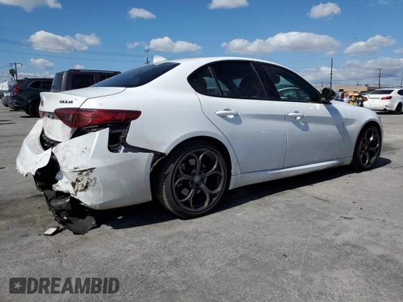 2020 Alfa Romeo Giulia with VIN ZARFAMAN6L7626100, listed as a Copart auction lot 51003135 with 41,991 mi miles and Salvage title. Bid and sale history available at DreamBid. Image 3.