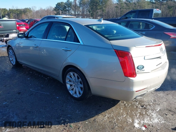 2014 Cadillac CTS Sedan RWD with VIN 1G6AP5SX8E0184038, listed as a IAAI auction lot 41235258 with 107,420 mi miles. Bid and sale history available at carsss.com. Image 3.