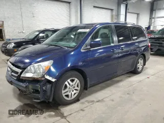 2005 Honda Odyssey EX-L with VIN 5FNRL38625B024415, listed as a Copart auction lot 52380955 with 182,660 mi miles and Salvage Title. Bid and sale history available at carsss.com. Image 1.