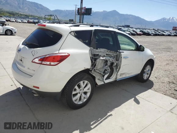 2012 Nissan Murano S with VIN JN8AZ1MW9CW227689, listed as a Copart auction lot 55667485 with 81,568 mi miles and Salvage Title. Bid and sale history available at DreamBid. Image 3.