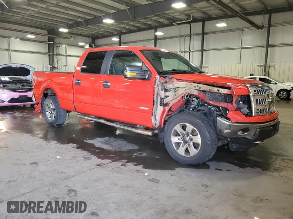 2013 Ford F-150 XL with VIN 1FTFW1ET6DKF10459, listed as a Copart auction lot 55071825 with 184,521 mi miles and Salvage title. Bid and sale history available at DreamBid. Image 4.