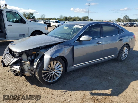 2015 Hyundai Equus Ultimate with VIN KMHGH4JH4FU094223, listed as a Copart auction lot 80720744 with 57,957 mi miles and Salvage title. Bid and sale history available at DreamBid. Image 1.