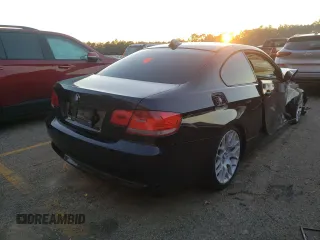 2008 BMW 3 Series 328i with VIN WBAWB33538P133705, listed as a Copart auction lot 52136404 with 0 mi miles and Salvage Title. Bid and sale history available at carsss.com. Image 3.