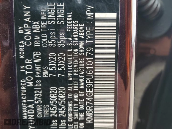 2023 Hyundai Palisade Calligraphy z VIN KM8R74GE9PU610179, wystawiony jako Copart lot #51637325 z przebiegiem 20 473 mil mil oraz Szkoda całkowita • Salvage title. Historia ofert i sprzedaży dostępna na DreamBid. Obrazek 14.