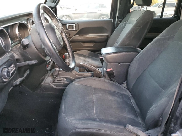 2019 Jeep Wrangler Unlimited Sahara with VIN 1C4HJXEN4KW567051, listed as a Copart auction lot 43479935 with 74,095 mi miles and Salvage Title. Bid and sale history available at carsss.com. Image 7.