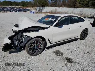 2024 BMW i4 eDrive40 with VIN WBY73AW02RFS36614, listed as a Copart auction lot 46590795 with 4,286 mi miles and Clean Title. Bid and sale history available at carsss.com. Image 1.