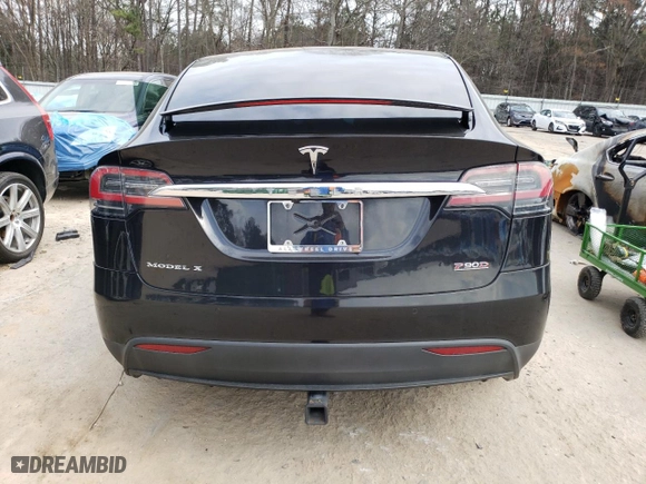 2016 Tesla Model X P90D with VIN 5YJXCAE40GF000955, listed as a Copart auction lot 40615193 with 93,029 mi miles. Bid and sale history available at carsss.com. Image 6.