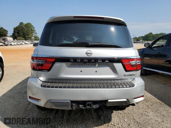 2023 Nissan Armada Platinum with VIN JN8AY2DA5P9403428, listed as a Copart auction lot 70490644 with Not Provided miles and Salvage Title. Bid and sale history available at carsss.com. Image 6.