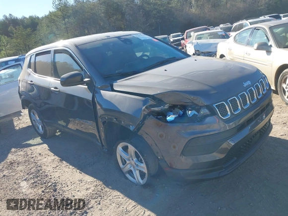 2023 Jeep Compass Sport with VIN 3C4NJDAN0PT551742, listed as a IAAI auction lot 41683808 with 4,135 mi miles and . Bid and sale history available at DreamBid. Image 1.