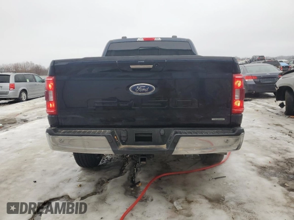 2022 Ford F-150 XL with VIN 1FTEW1EPXNKD65345, listed as a Copart auction lot 43412035 with 56,312 mi miles and Salvage Title. Bid and sale history available at carsss.com. Image 6.