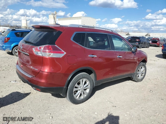 2016 Nissan Rogue S with VIN KNMAT2MVXGP618862, listed as a Copart auction lot 50048135 with 134,603 mi miles and Salvage Title. Bid and sale history available at carsss.com. Image 3.
