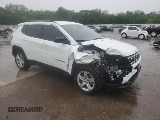 2023 Jeep Compass Latitude with VIN 3C4NJDBN4PT512845, listed as a Copart auction lot 55153135 with 52,410 mi miles and Salvage title. Bid and sale history available at DreamBid. Image 4.