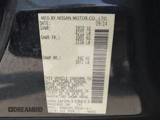 2015 Nissan Altima SL with VIN 1N4AL3AP3FN339653, listed as a IAAI auction lot 41813072 with 42,872 mi miles and . Bid and sale history available at DreamBid. Image 9.